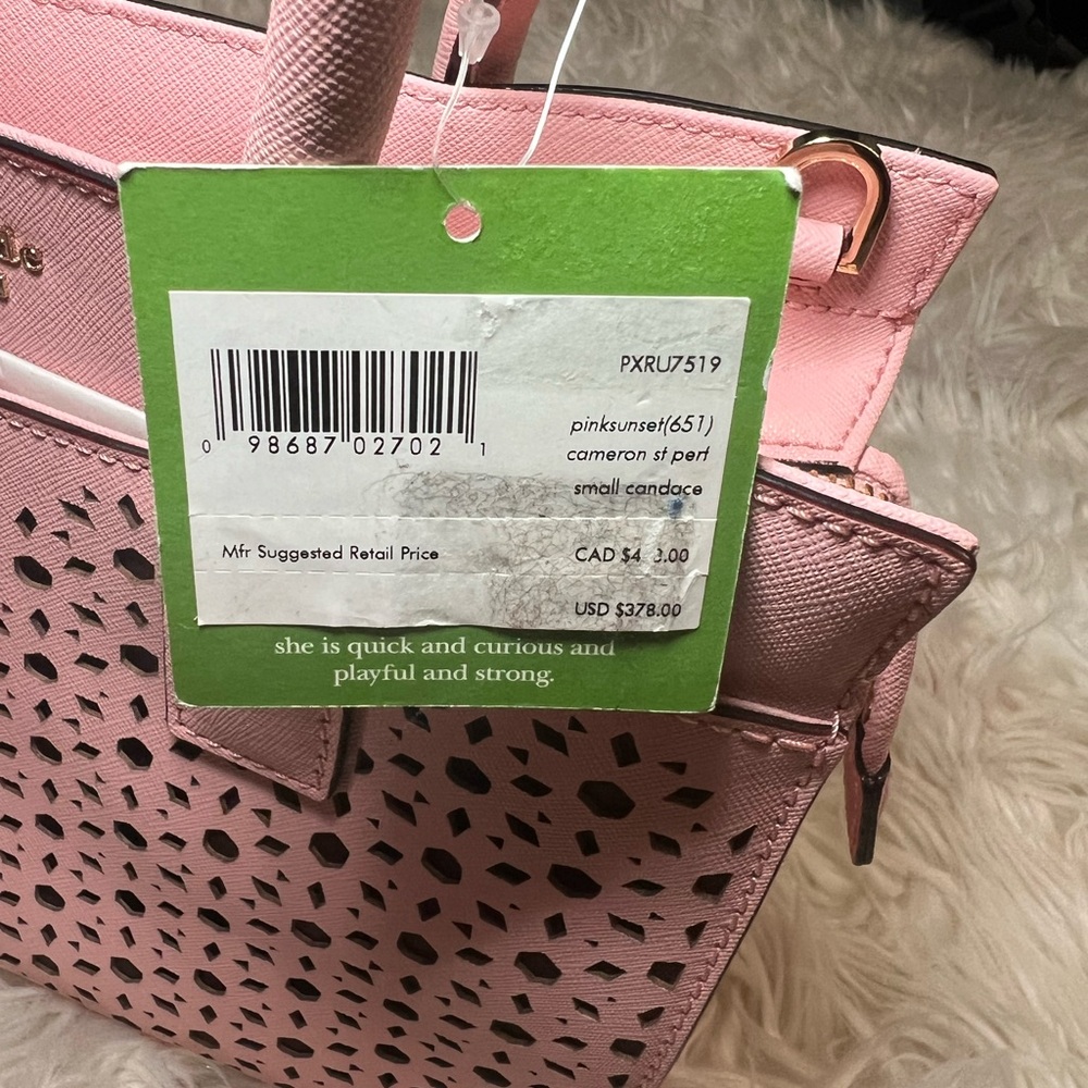 Baby Pink and Brown Kate Spade Bag - Picture 7 of 9
